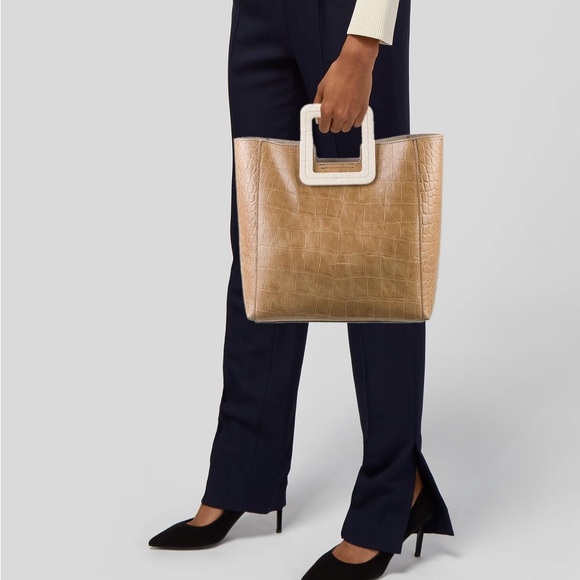 Staud Square Handle Leather tote - Picture 1 of 3